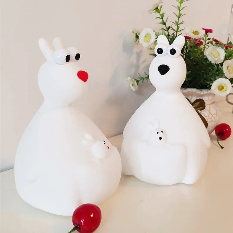 Bluejw Cute Night Lamp, Rechargeable Touch Control Silicone Night Light for Kids - Portable LED Night Lights for Bedroom Nursery - Image 3